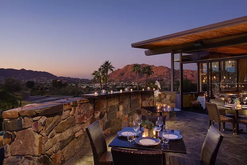 Image: View at Elements restaurant.