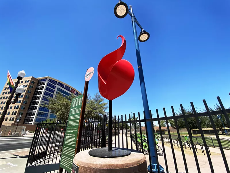 Image: Look for Ryan Shea's Two-Sided Heart at Tempe Beach Park.