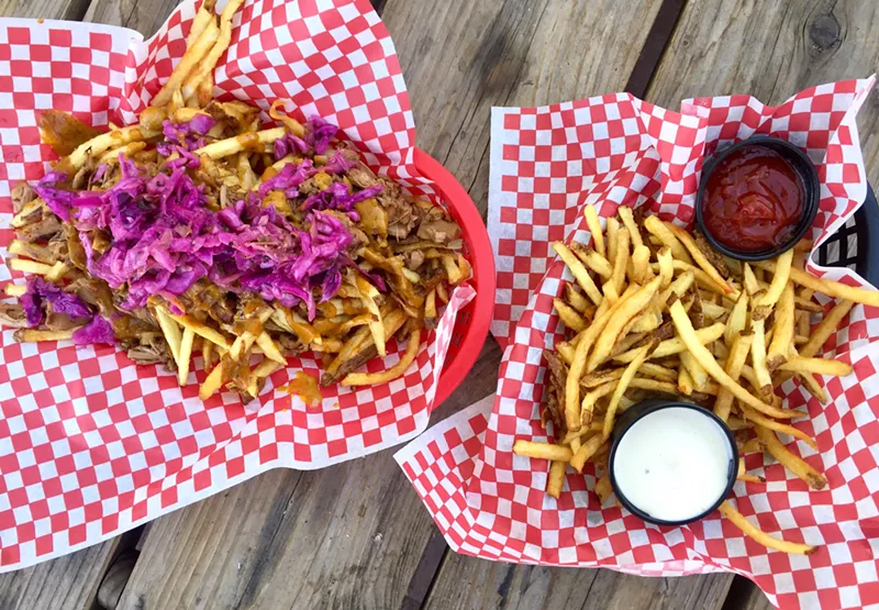 Image: Welcome Diner serves fries jackfruit style and straight up.