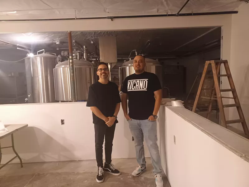 Image: Johnny De Luna (left) and Daniel Castro grew up together. Now, they're working opening their own brewery.