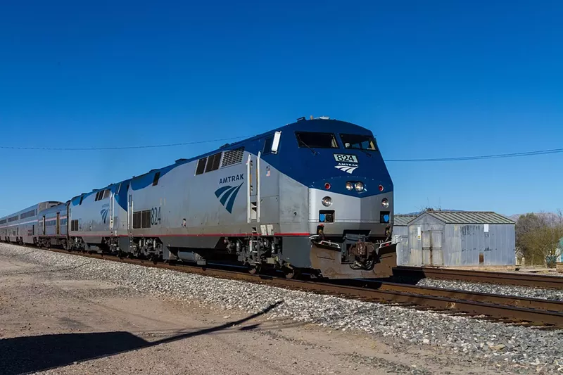 Image: an amtrak train