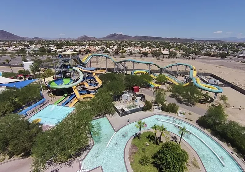 Image: Six Flags Hurricane Harbor in Glendale, previously known as Waterworld Safari and Waterworld USA.