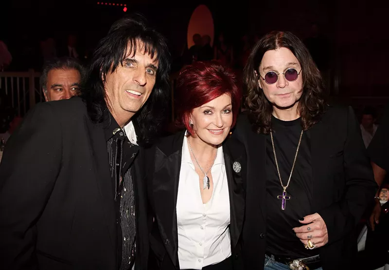 Image: Valley resident and shock-rock icon Alice Cooper with Sharon and Ozzy Osbourne.