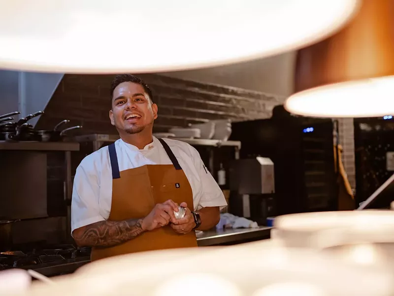 Image: Chef Ivan Jacobo stands in his restaurant.