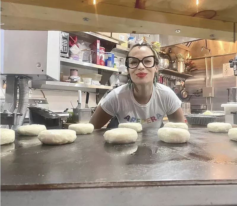 Image: Angelica (pronounced "Anhelika") Urrego, owner of Arepa Babe.