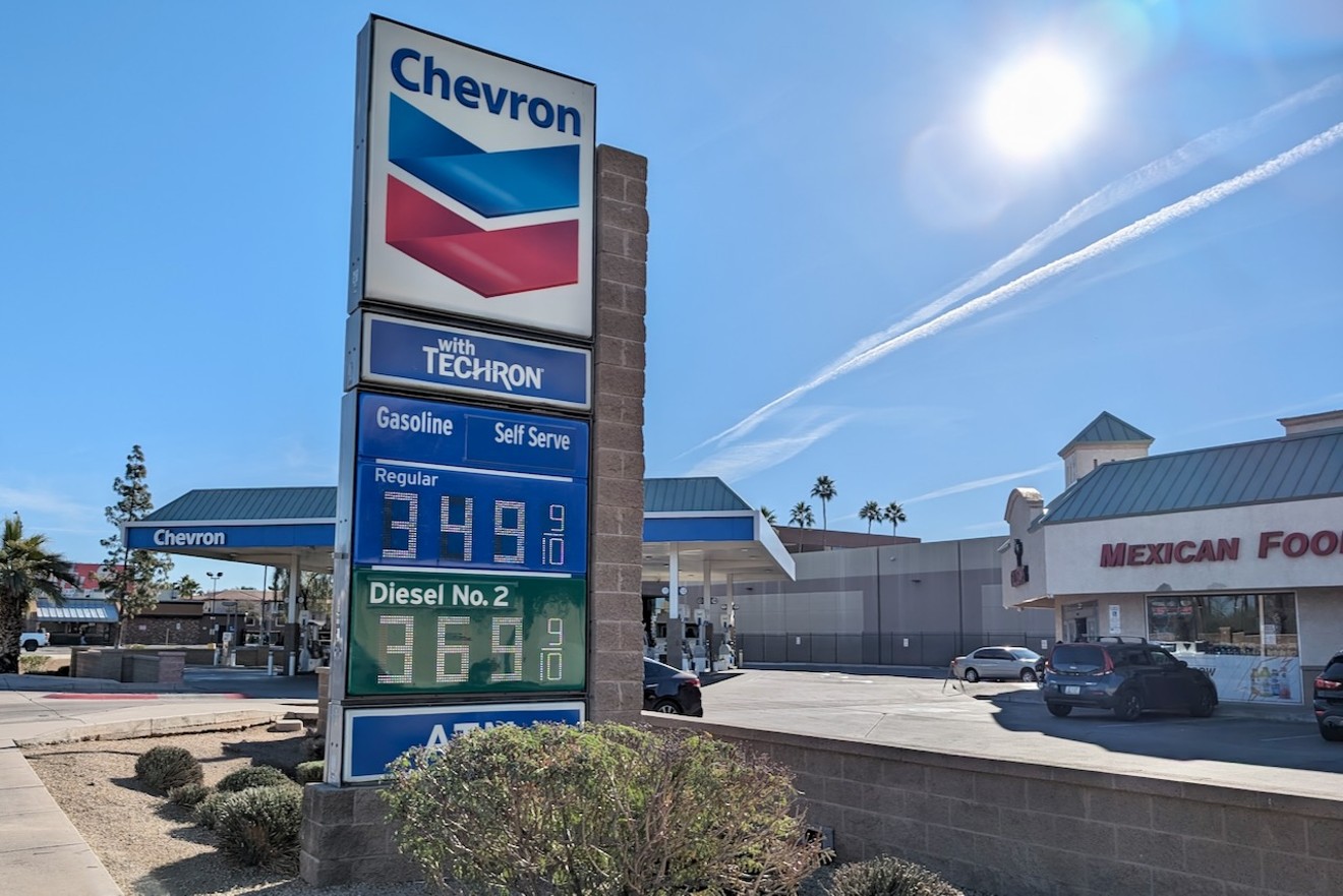 Gilligan's on Indian School Chevron in Phoenix had gas prices topping the Valley average on Tuesday.