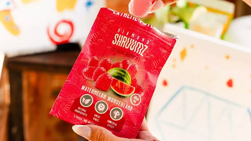 Image: A bag of Diamond Shruumz gummies