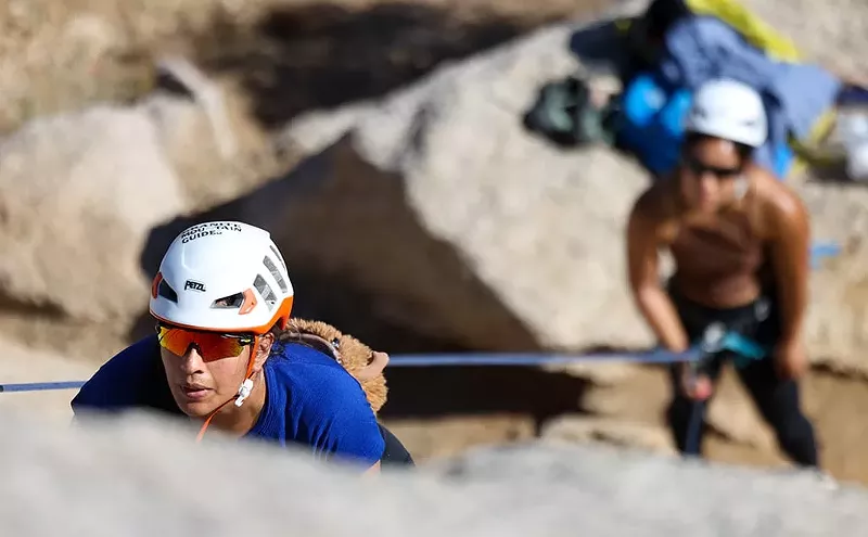 Image: Arizona women's rock climbing group encourages and educates members