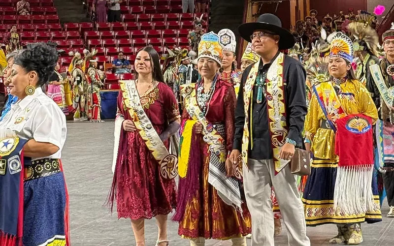 Image: People at a powwow.
