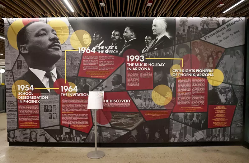 Image: A display commemorating Dr. Martin Luther King Jr.