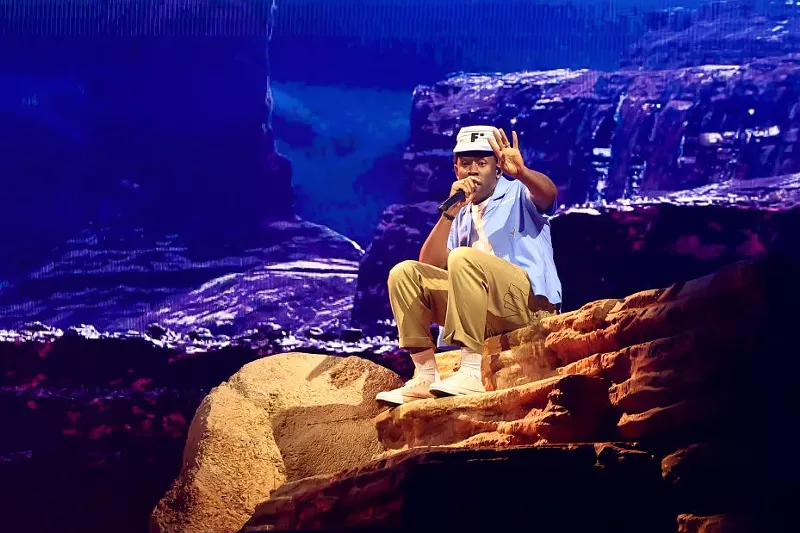 Image: Tyler, the Creator performs at the Coachella Stage during the 2024 Coachella Valley Music and Arts Festival at Empire Polo Club on April 13, 2024, in Indio, California.