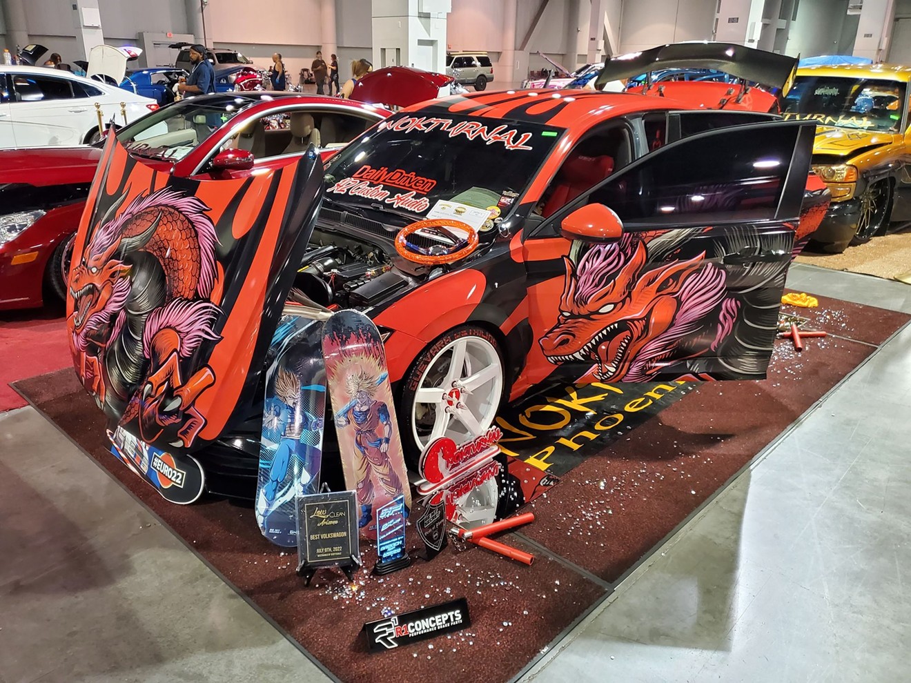 Michael Guevara of north Phoenix took the Best of Show trophy at the BeMySecret Cars & Anime Con with his 2019 Volkswagen Jetta last year.