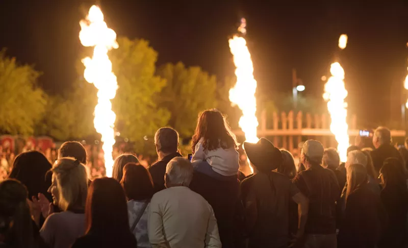Image: Fire installations are always popular at Canal Convergence.