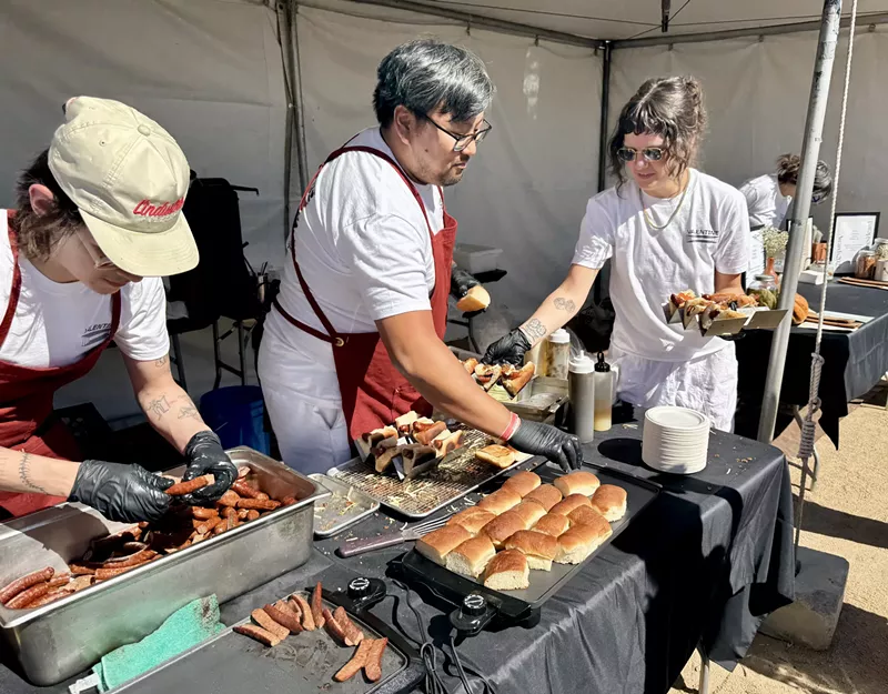 Image: Valentine chef Donald Hawk, pictured with his team at the culinary event Devour, will leave the restaurant and retire from cooking.
