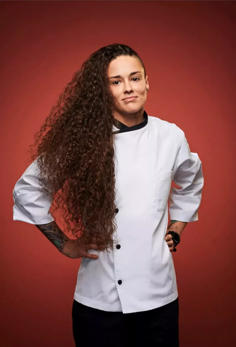 Image: Chef Jordan Savell says she uses cannabis to stay sober from alcohol and cocaine.