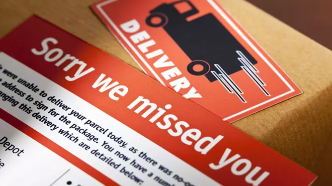a package delivery notice