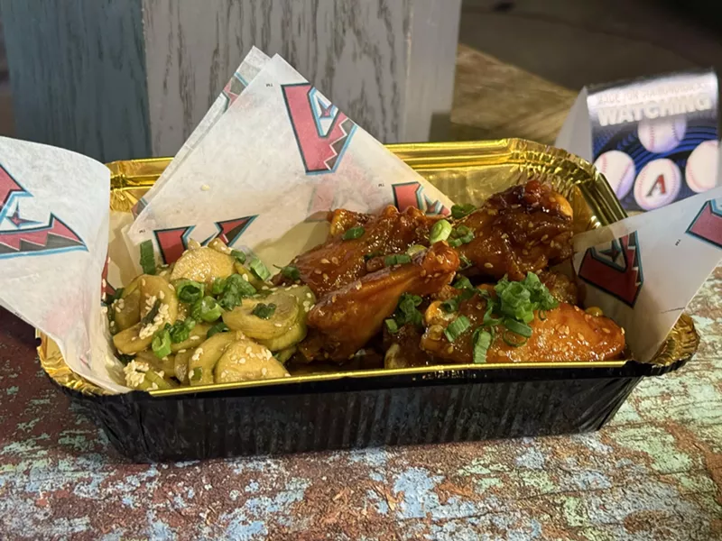 Image: Spicy, sticky and sweet Korean Wings are one of the many new food options available at Chase Filed this season.