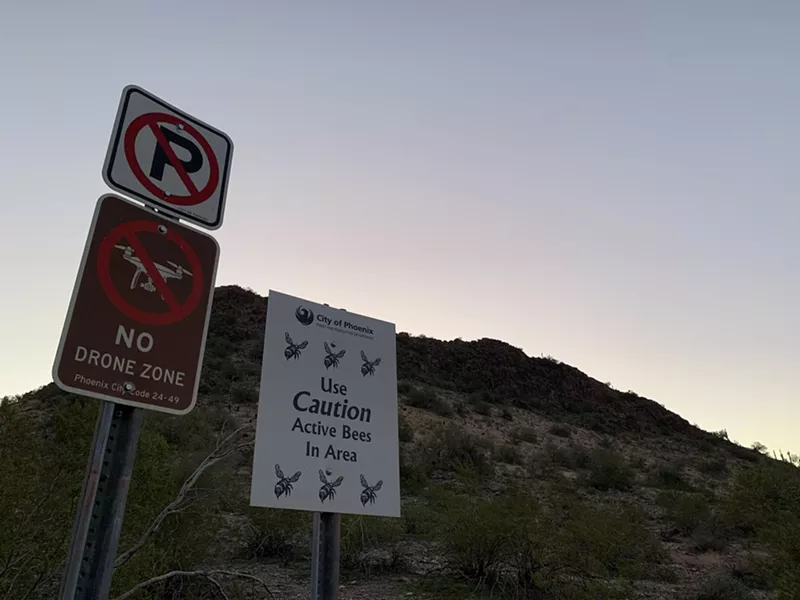 Image: Drones are prohibited inside the Phoenix Mountain Preserve, according to the city of Phoenix ordinance.