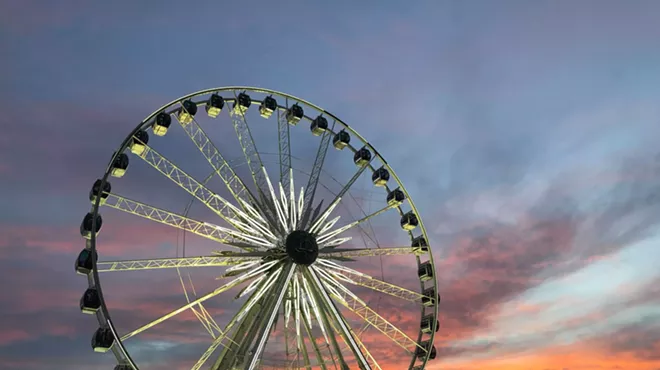 A Ferris wheel