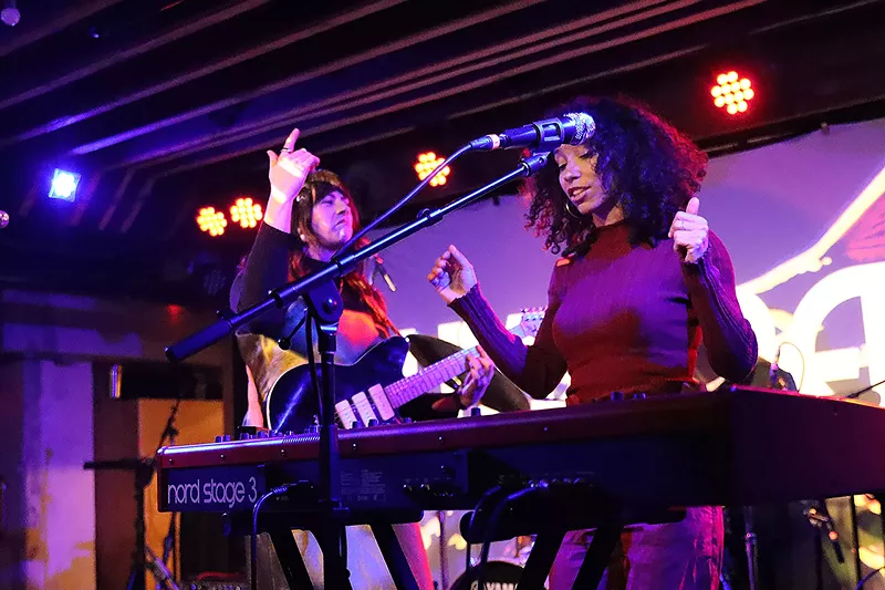 Image: Hyperbella brought beguiling pop sounds to the stage at Valley Bar in February.