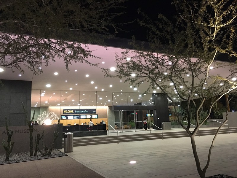 The entrance to Phoenix Art Museum.