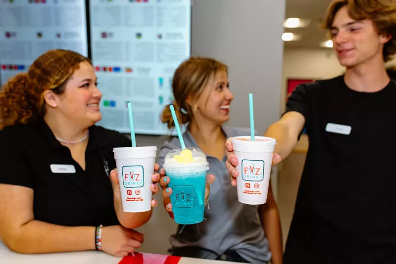 Image: FiiZ Drinks offers 58 flavor syrups to customize your soda.