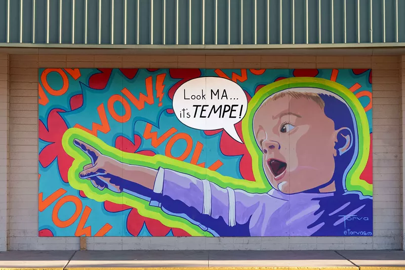 Image: Lucretia Torva's "Amazed Baby" mural is a beloved part of Danelle Plaza.