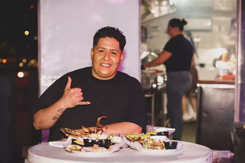 Image: Emilene Carillo serves Tijuana-style eats at her popular food truck Baja Roots.