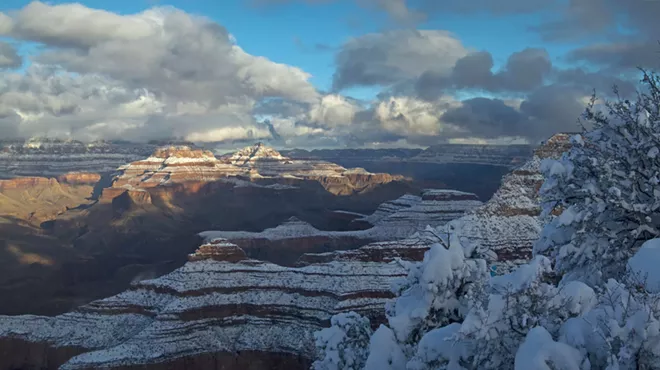 The Grand Canyon in winter.