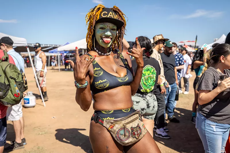 Image: Fun, free spirit Lillian Lemar spread positive vibes throughout the festival.