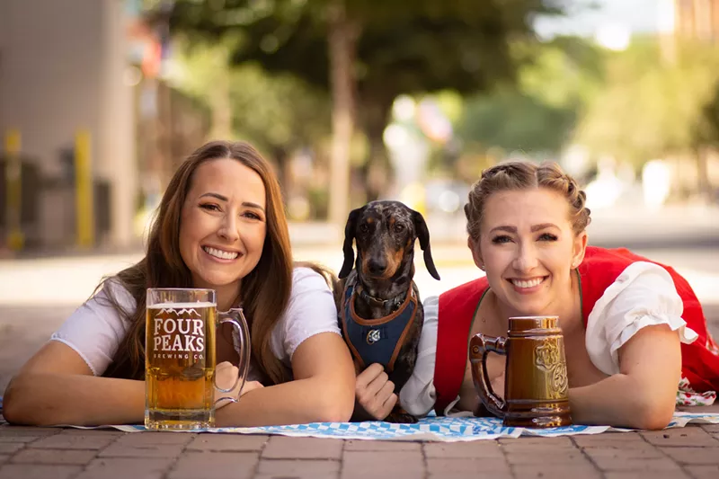 Image: Watch dachshunds race at Four Peaks Oktoberfest at Tempe Town Lake.