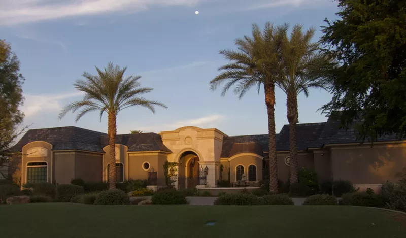 Image: A Paradise Valley farm home at daybreak.