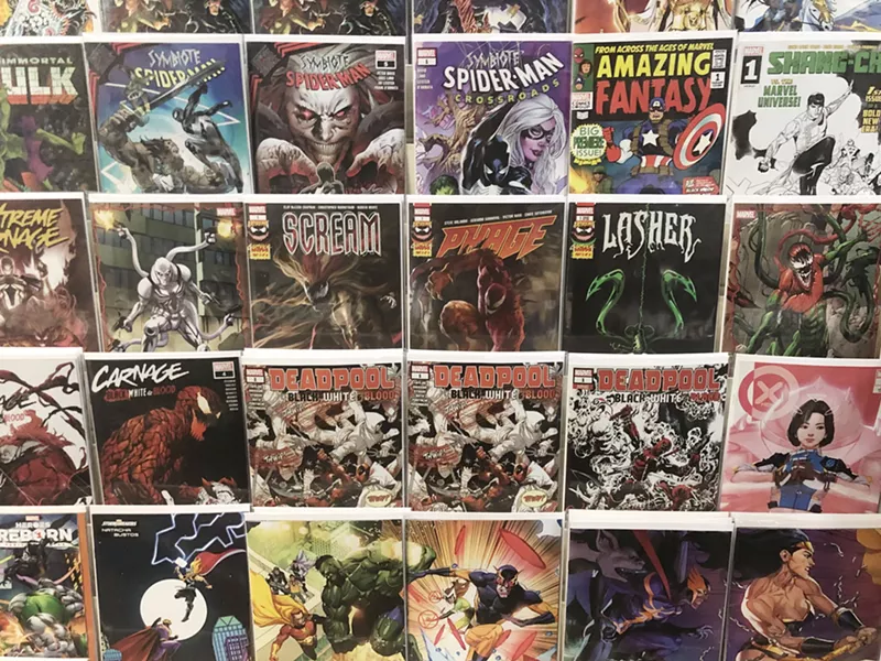 Image: Comic books for sale at Gotham City Comics and Collectibles in Mesa.