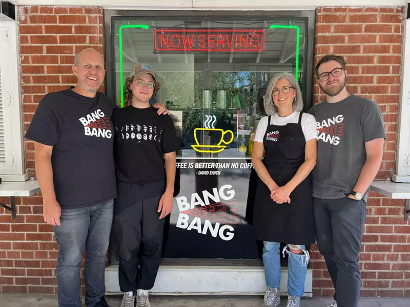 Image: Ben Rushlo, Julie Higginbotham and their sons Joel and Jacob have opened new Phoenix coffee shop Bang Bang Coffee.