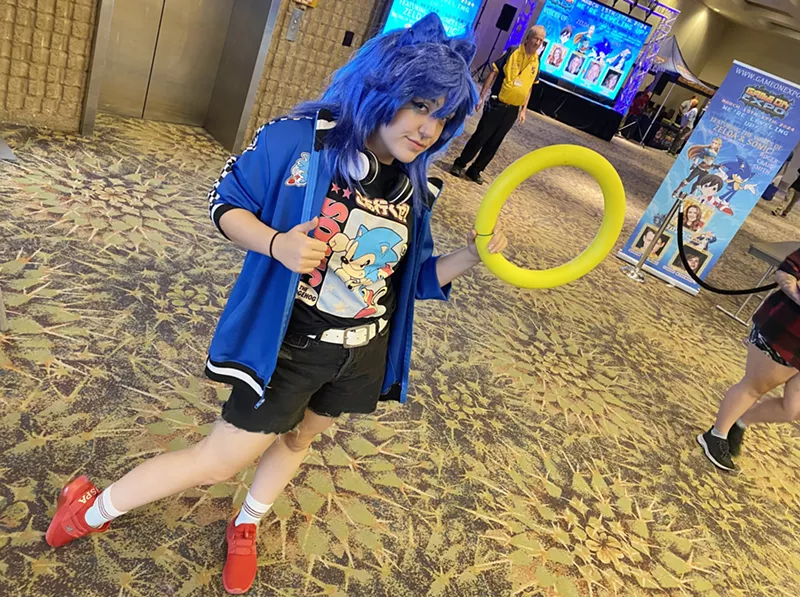 Image: A Sonic the Hedgehog cosplayer at this year's Game On Expo.