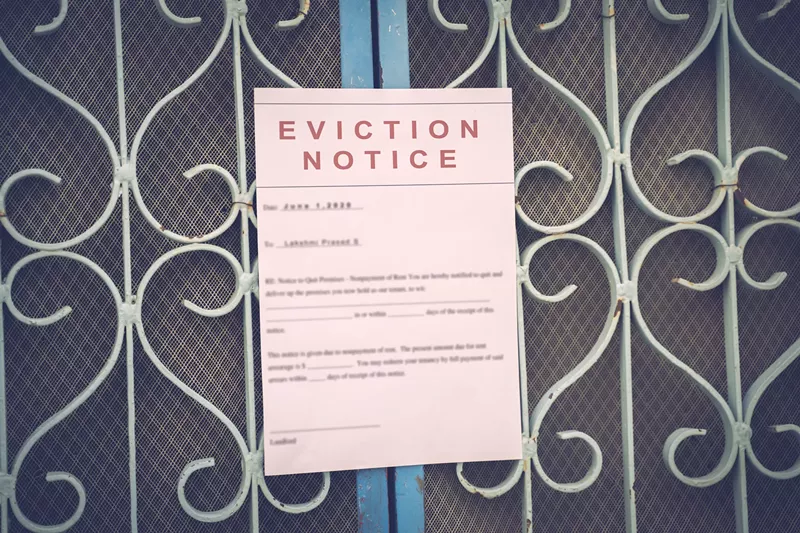 Image: an eviction notice