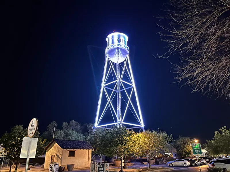 Image: Gilbert’s iconic water tower can be seen throughout the Heritage District which has become a popular nightlife destination.