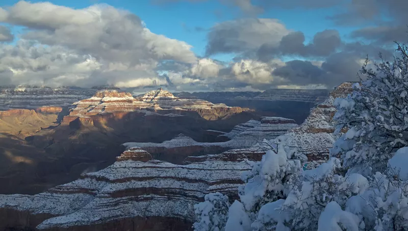 Image: The Grand Canyon in winter.