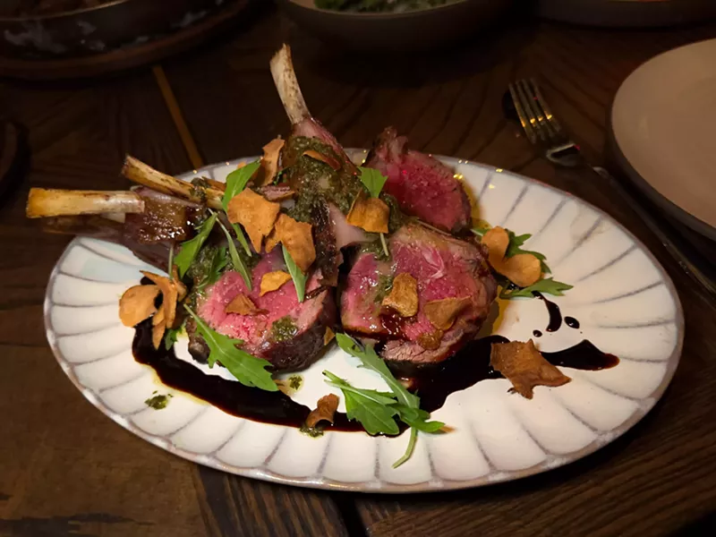Image: A host of swanky Japanese restaurants have opened across the Valley recently. At Pyro, meats fired on the grill, like the rack of lamb, are the best bet.