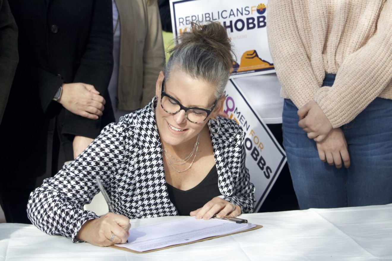 Gov. Katie Hobbs signed a signature petition form for the Arizona Abortion Access Act on Tuesday. The Democrat has been a staunch proponent of abortion rights in her first year.