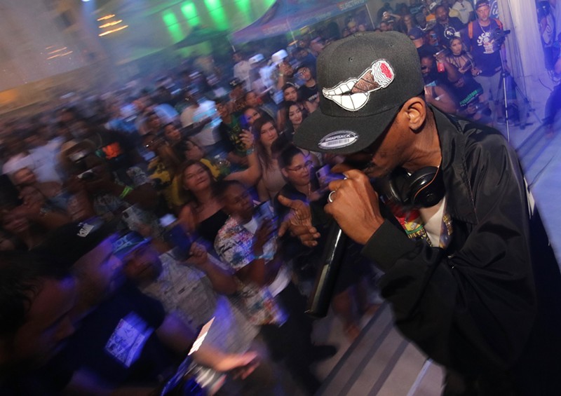 Kurupt performs on stage at the Phoenix Cannabis Awards Music Festival on May 20.