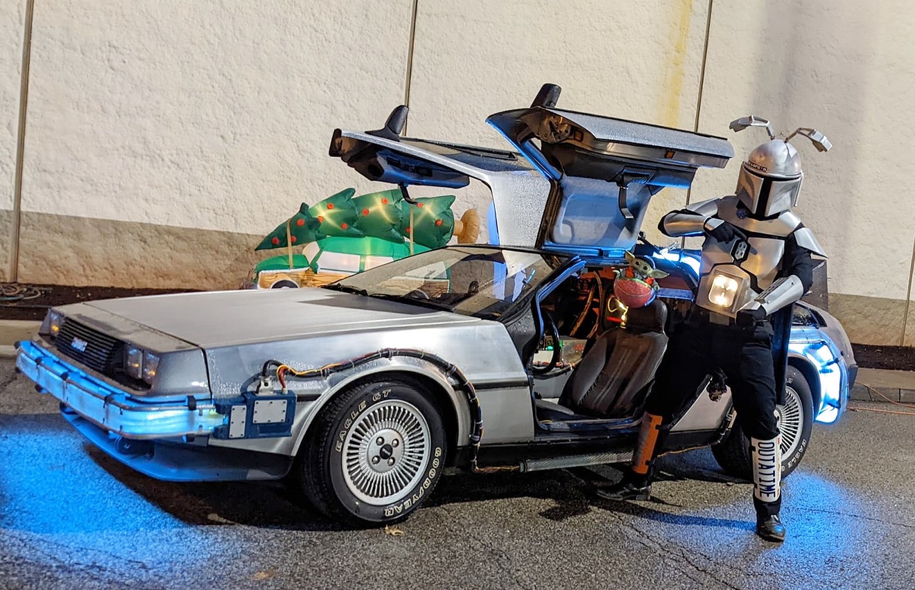 Former Valley resident Alex Canto as the "Man-DeLorean" at Pittsburgh's Steel City Con.
