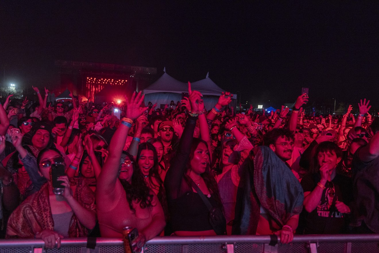Fans dance to the music while at the M3F music festival on March 1, 2024