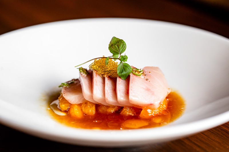Uchi opened in Old Town Scottsdale in February. Signature dishes include the Hama Chili, featuring yellowtail, ponzu, thai chile and orange.