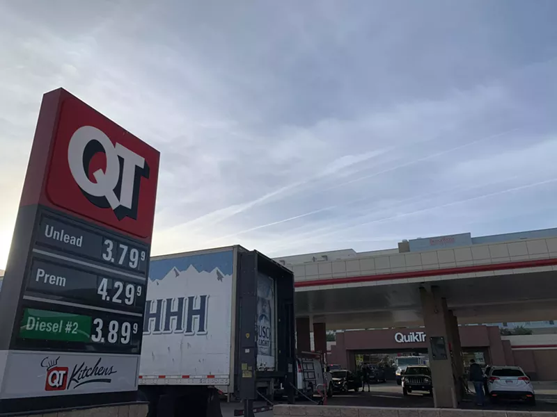 Image: A gas station along Indian School Road in Phoenix.