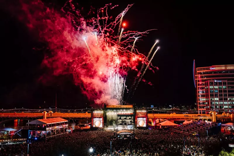 Image: Green Day and a fireworks show close out day one of Innings Festival on Feb. 25, 2023.