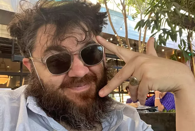 Image: Fun fact: Music editor Chris Coplan doesn't like to shave very often.