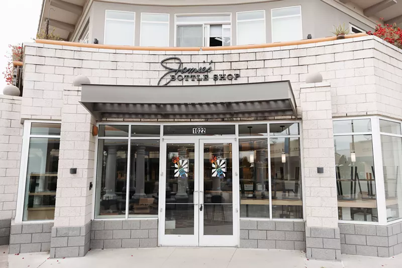 Image: Jamie's Bottle Shop is located at the southeast corner of Goldwater Boulevard and Main Street in Scottsdale.