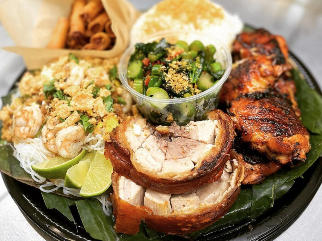 Jeepney Guy's Kamayan Platter offers a taste of the Philippines cooked by chef Dennis Villafranca.