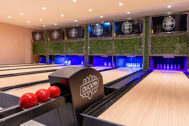 Lane Park offers duckpin bowling, among other games.